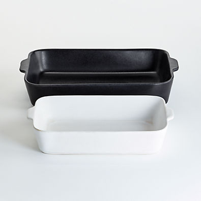 View Mira Black and White Baking Dishes, Set of 2 details
