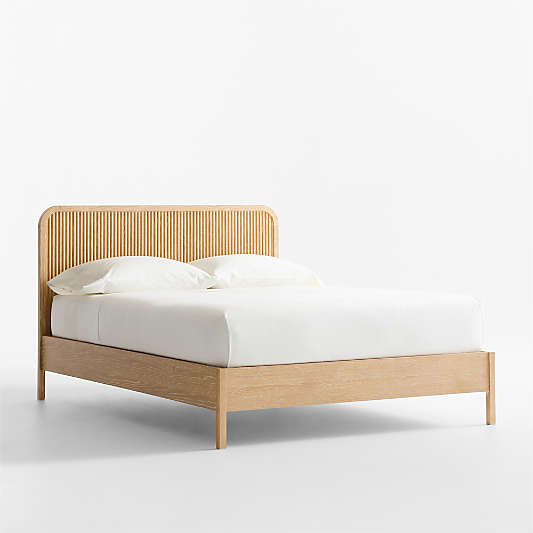 Mira Cerused Natural Oak Kids Full Bed