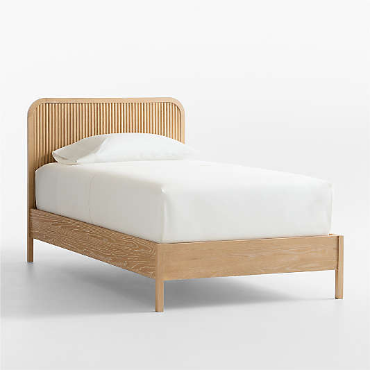Mira Cerused Natural Oak Kids Full Bed