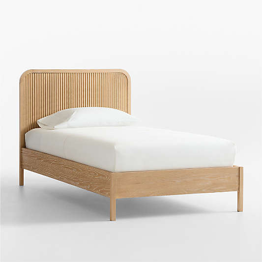 Mira Cerused Natural Oak Kids Full Bed