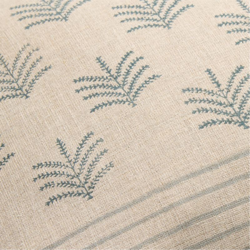 Mira Linen 22"x15" Blue Reversible Hand PrintedThrow Pillow Cover - image 2 of 3