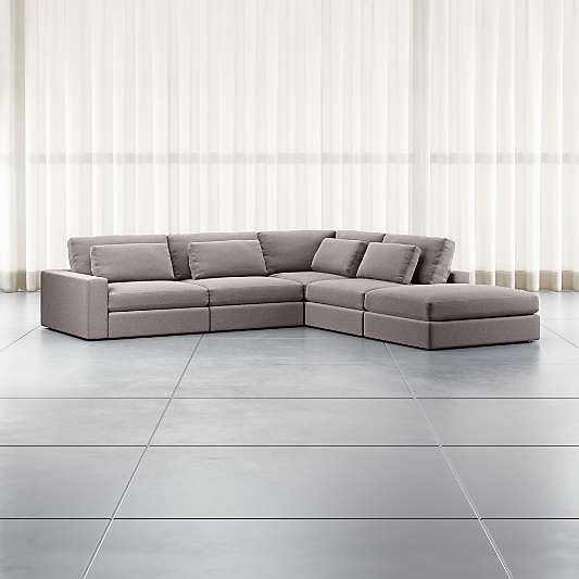 Mirabel Pewter 5-Piece Left Arm Sectional Sofa