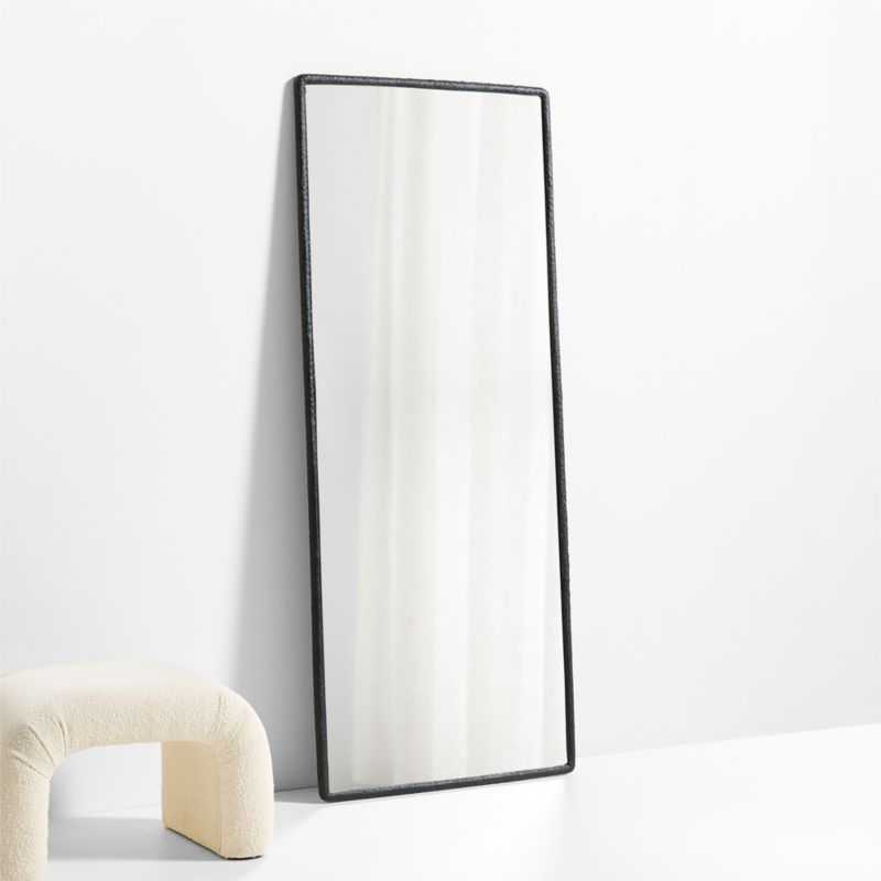 Viewing product image Mirabella Black Metal Rectangle Floor Mirror 32"x76" - image 1 of 3