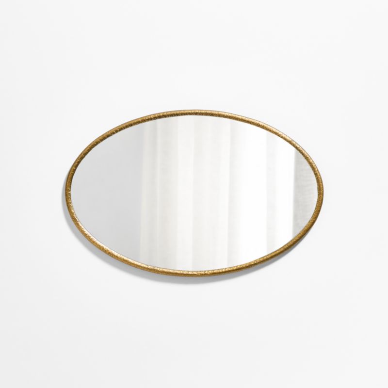 Mirabella Brass Metal Oval Wall Mirror 25.75"x40"