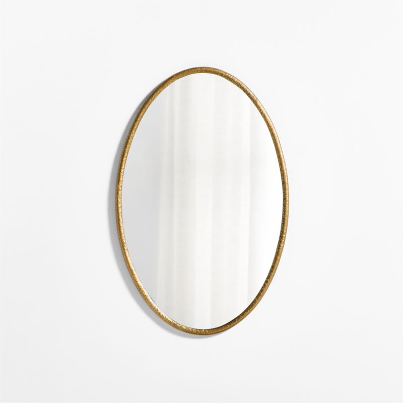 Mirabella Brass Metal Oval Wall Mirror 25.75"x40" - image 3 of 6