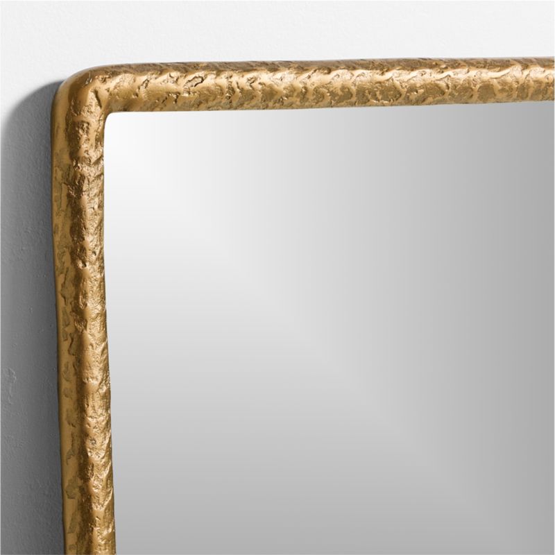 Mirabella Brass Metal Rectangle Floor Mirror 32"x76" - image 3 of 4