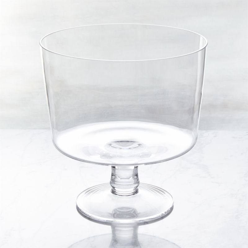 Glass footed trifle bowl best sale