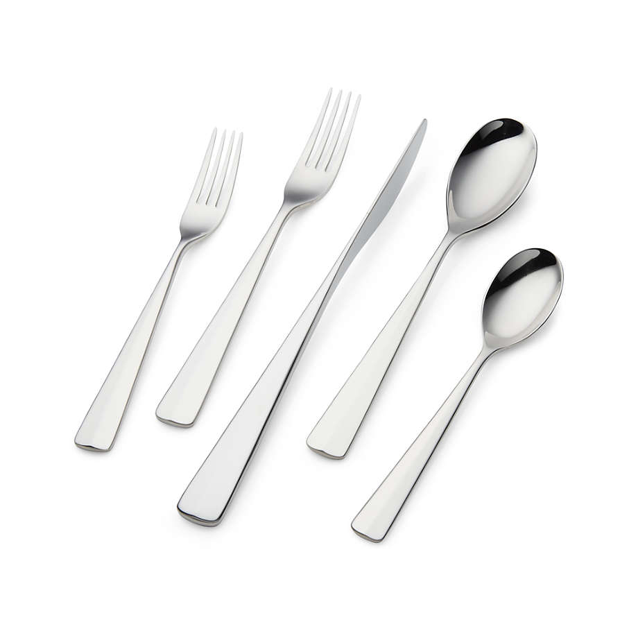 Kenton Black 20-Piece Flatware Set + Reviews | Crate & Barrel