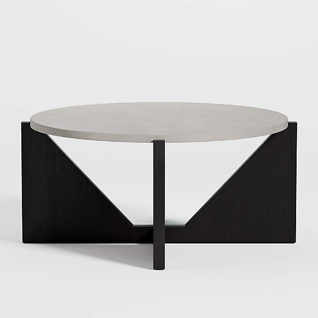 crate and barrel concrete coffee table