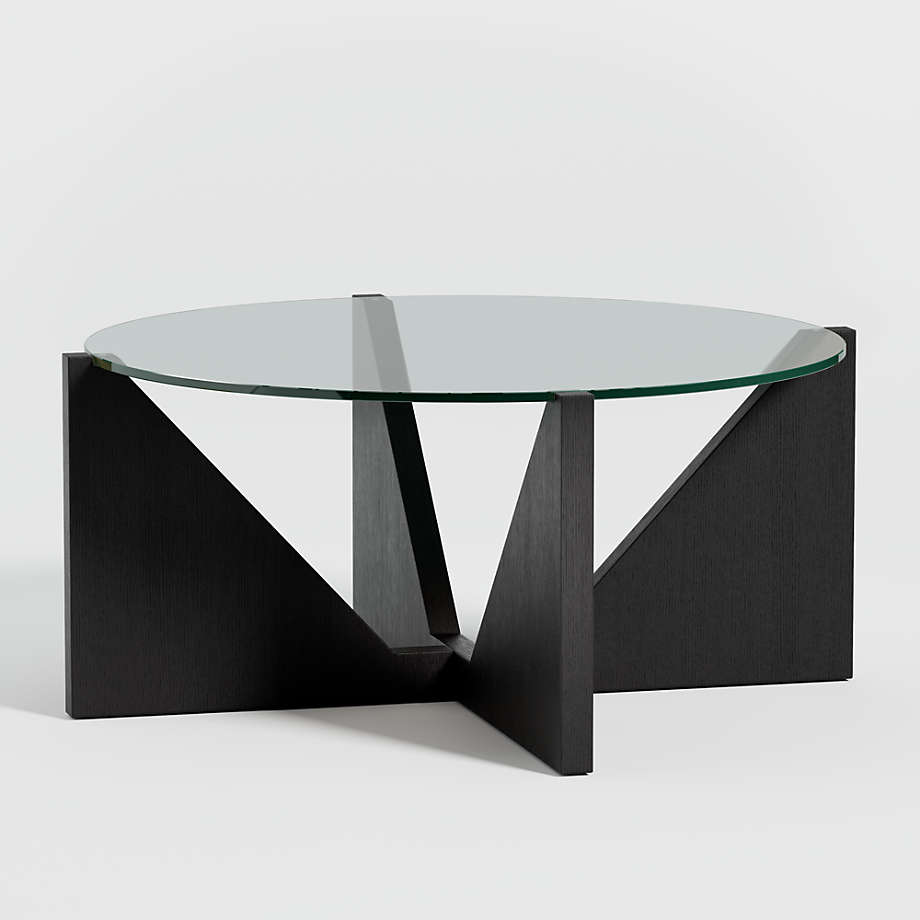 black glass occasional tables