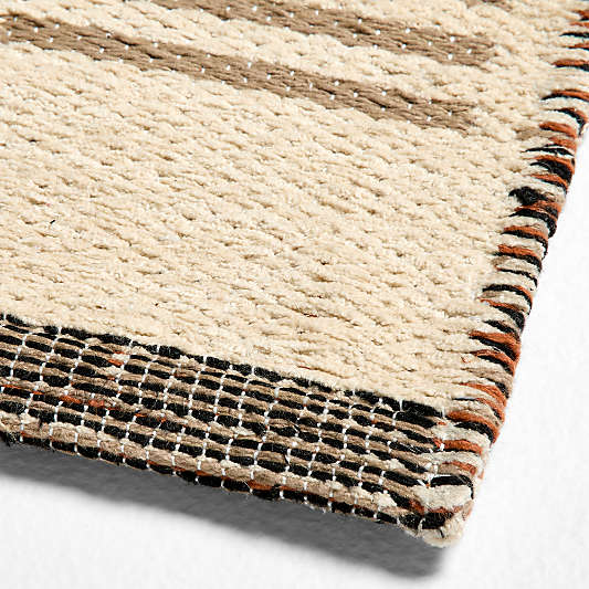 Mirror Pattern Brulee Brown Chenille Kids Area Rug 6x9