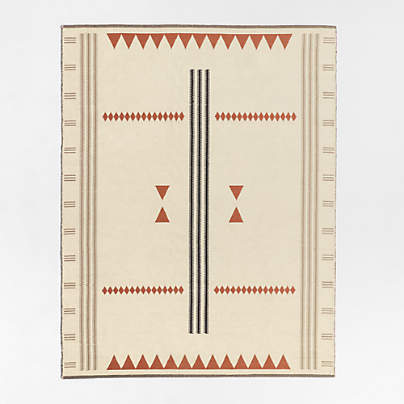 Mirror Pattern Brulee Brown Chenille Kids Area Rug 6'x9'