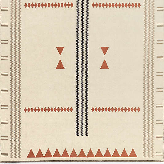 Mirror Pattern Brulee Brown Chenille Kids Area Rug 6'x9'