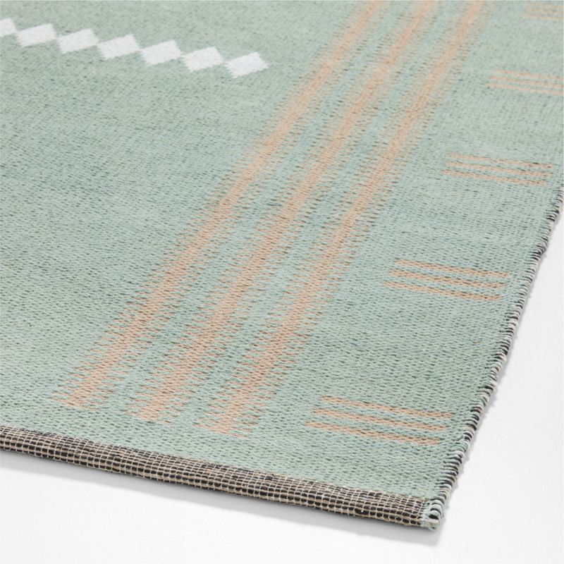 Mirror Pattern Green Chenille Kids Area Rug 8x10 - image 3 of 5