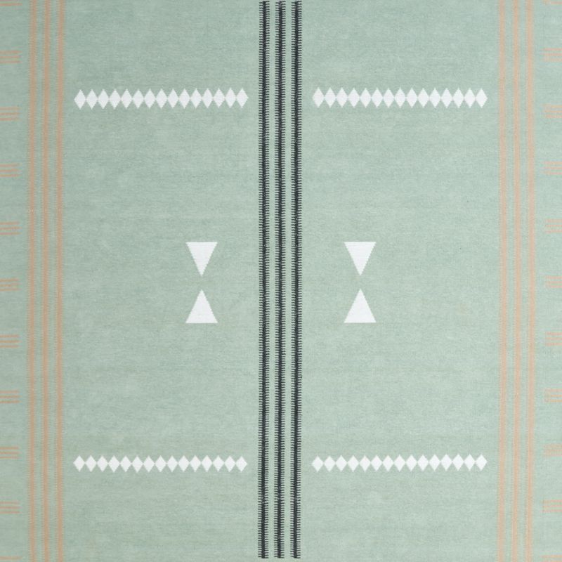 Mirror Pattern Green Chenille Kids Area Rug 8x10 - image 2 of 5