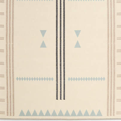 Mirror Pattern Mist Blue Chenille Kids 12"x18" Rug Swatch