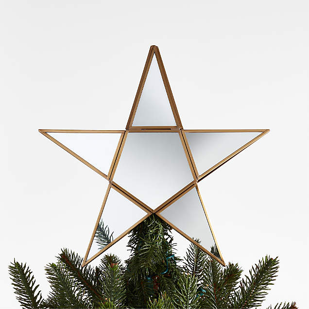 Glitter Gold 3D Star Christmas Tree Topper + Reviews Crate & Barrel