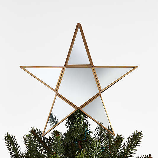 Mirrored Glass Star Christmas Tree Topper