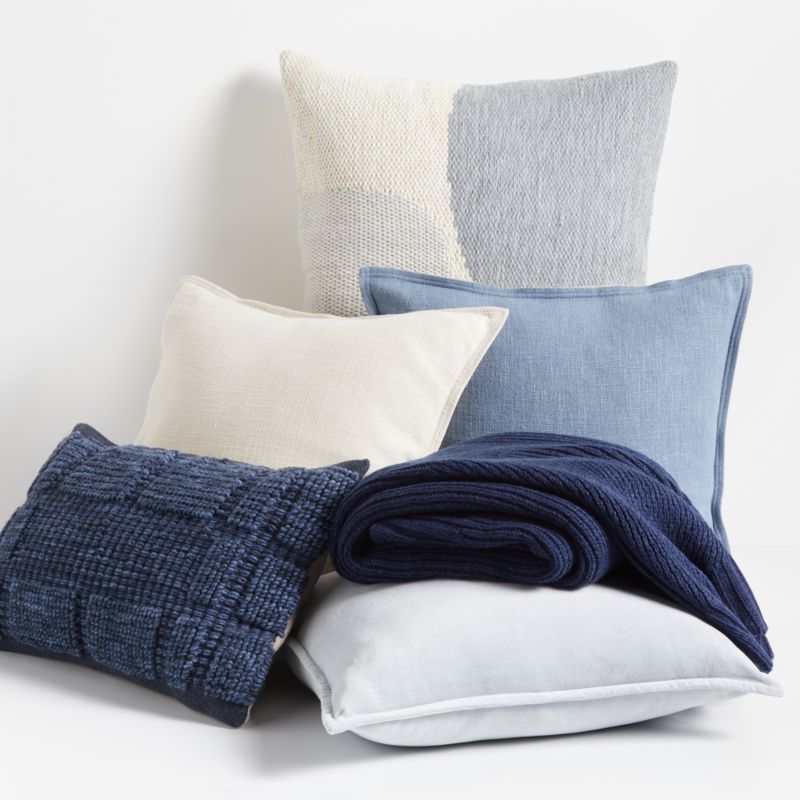 grey blue pillows