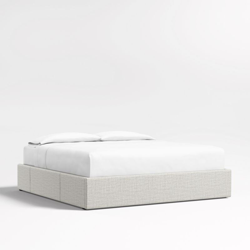 Mist Grey Upholstered Queen Storage Bed Base - image 2 of 6