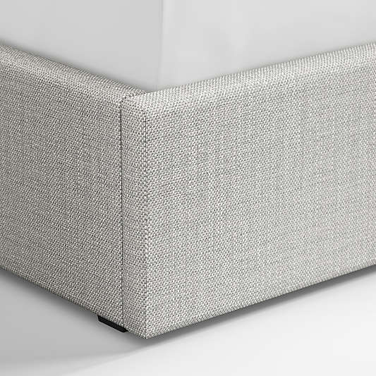 Mist Grey Upholstered Queen Storage Bed Base