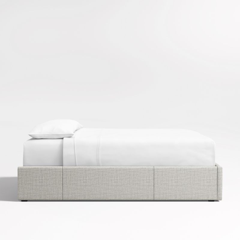 Mist Grey Upholstered Queen Storage Bed Base - image 3 of 6