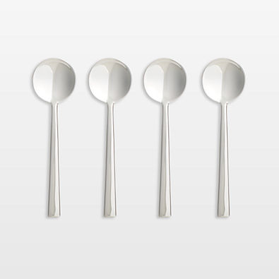 View Mix Mirror Round Soup Spoons, Set of 4 details