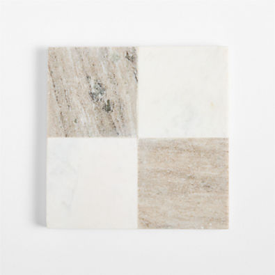 View Tuscan Kitchen and White Marble Trivet details