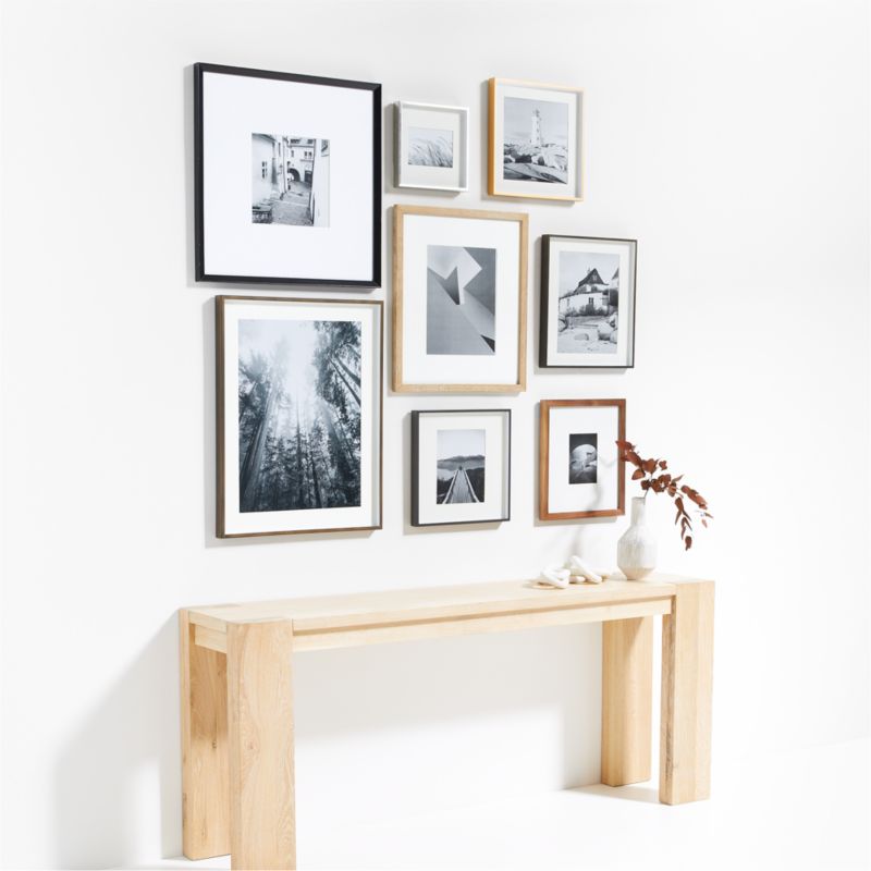 Mixed Material & Wood Gallery Wall Frame Set