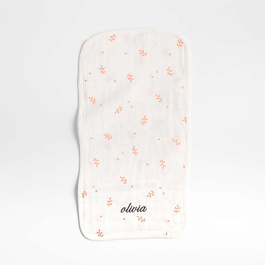 Mixed Print Pink Organic Cotton Gauze Baby Burp Cloth, Set of 3