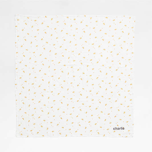 Mixed Print Savannah Yellow Organic Cotton Gauze Baby Swaddle Blankets, Set of 3