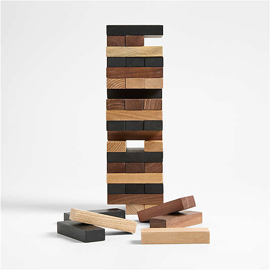 Mixed Wood Tumbling Tower Game