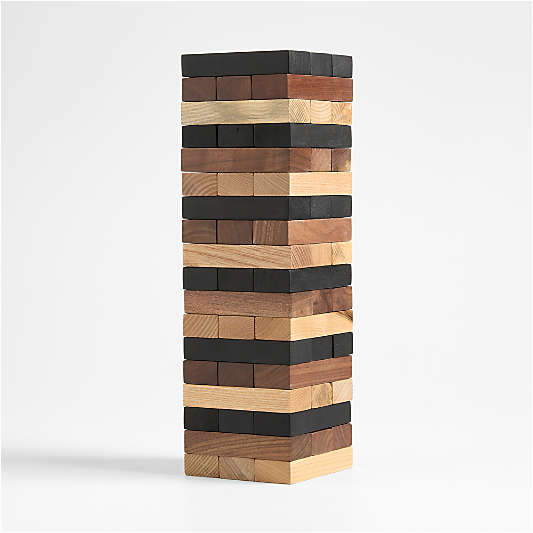 Mixed Wood Tumbling Tower Game
