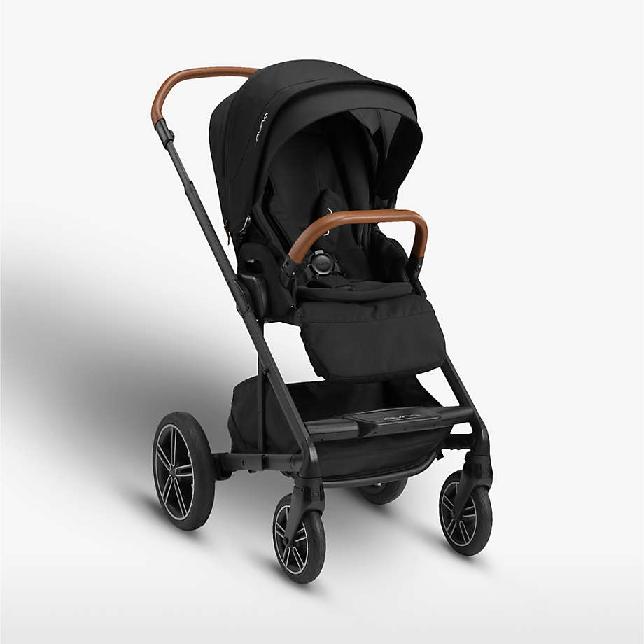 Nuna mixxnext Caviar Black Compact Travel Foldable Baby Stroller +