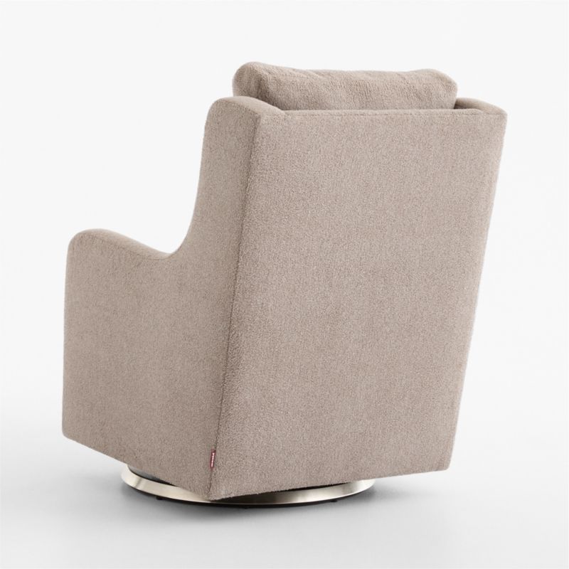 Milo Light Brown Sherpa Ottoman - image 3 of 10