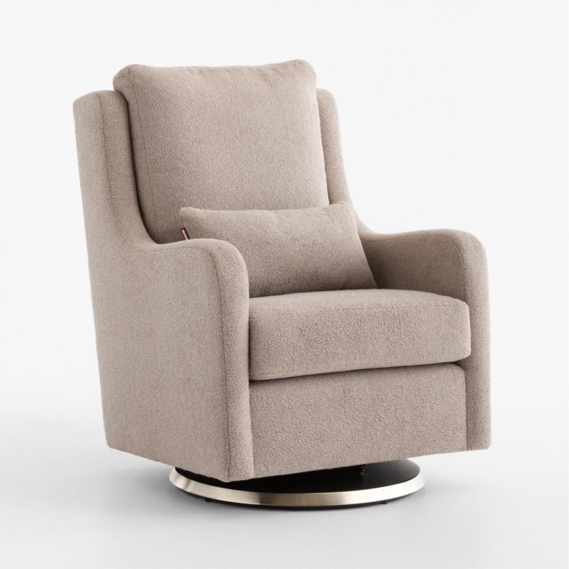 Milo Light Brown Sherpa Ottoman - image 1 of 10