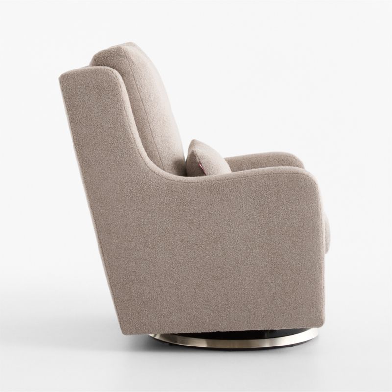 Milo Light Brown Sherpa Ottoman - image 4 of 10