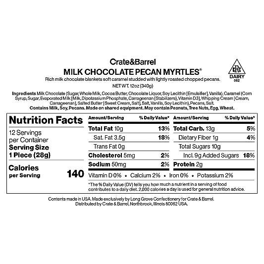 Milk Chocolate Pecan Myrtles ® in Gift Tin