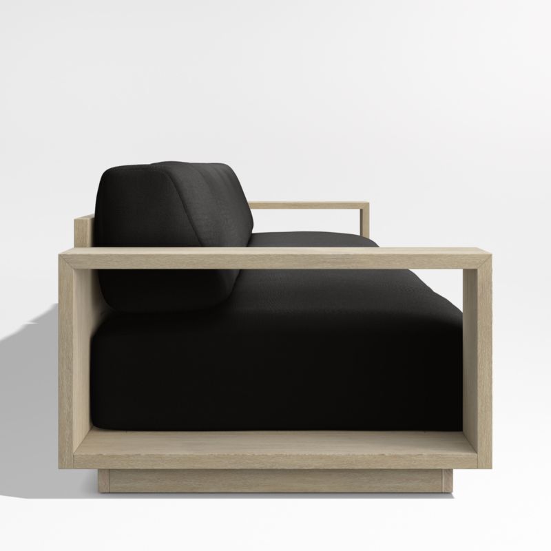 Mallorca 154" Wood 2-Piece Outdoor Sofa with Canvas Black Sunbrella ® Cushions - image 9 of 12