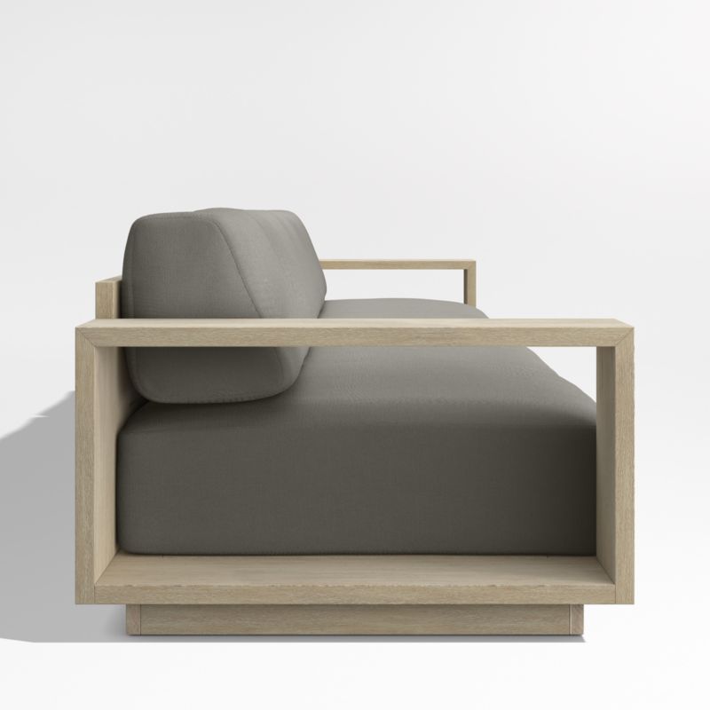 Mallorca 154" Wood 2-Piece Outdoor Sofa with Canvas Charcoal Sunbrella ® Cushions - image 8 of 11