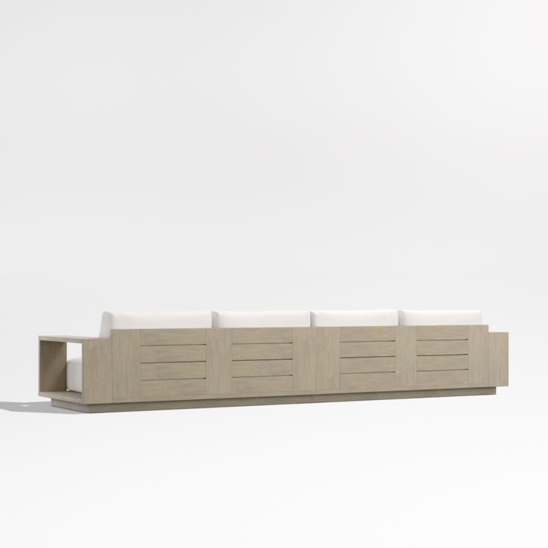 Mallorca 154" Wood 2-Piece Outdoor Sofa with Canvas Canvas Sunbrella ® Cushions - image 9 of 11