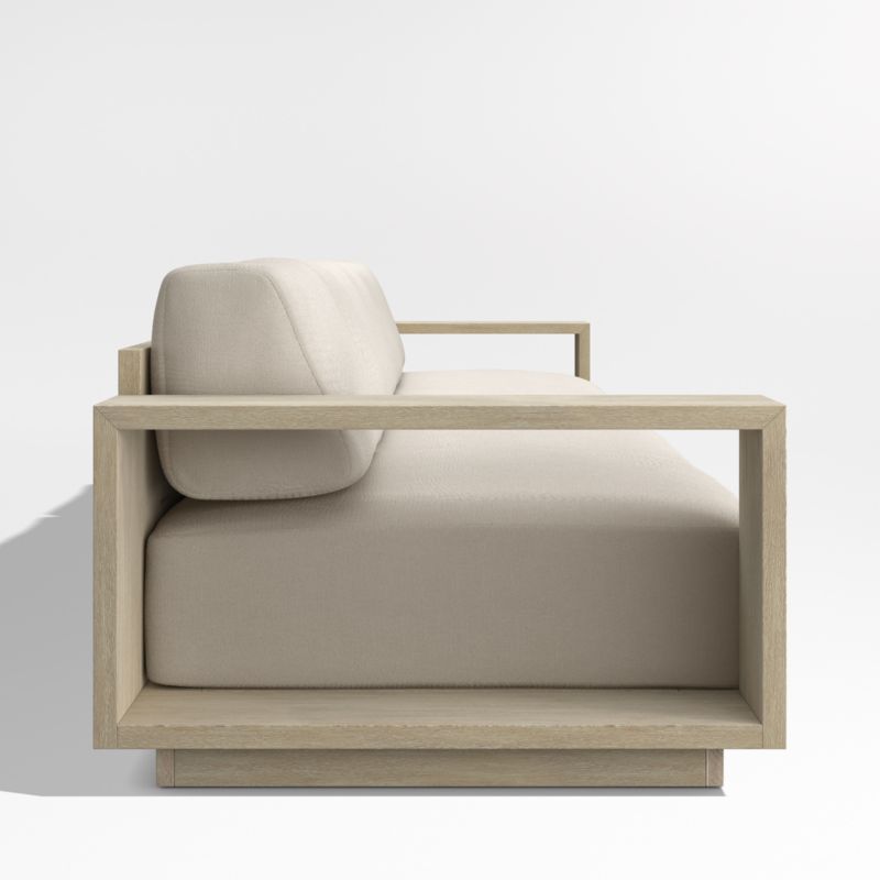 Mallorca 154" Wood 2-Piece Outdoor Sofa with Canvas Flax Sunbrella ® Cushions - image 8 of 11