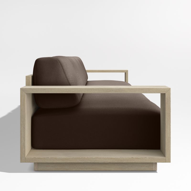 Mallorca 154" Wood 2-Piece Outdoor Sofa with Canvas Java Sunbrella ® Cushions - image 8 of 11