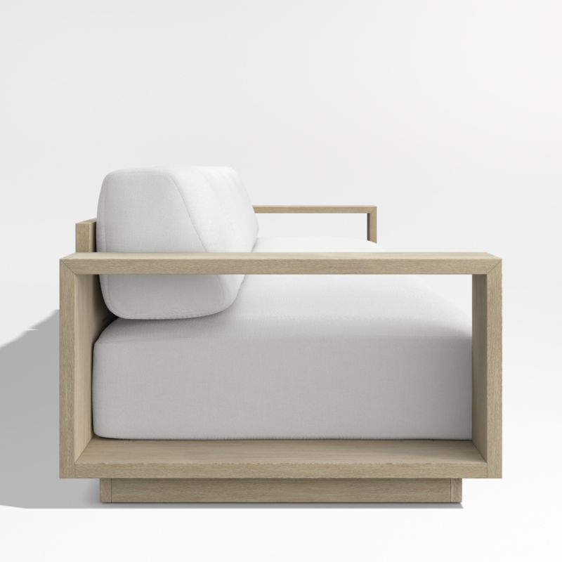 Mallorca 154" Wood 2-Piece Outdoor Sofa with Canvas White Sunbrella ® Cushions - image 8 of 11