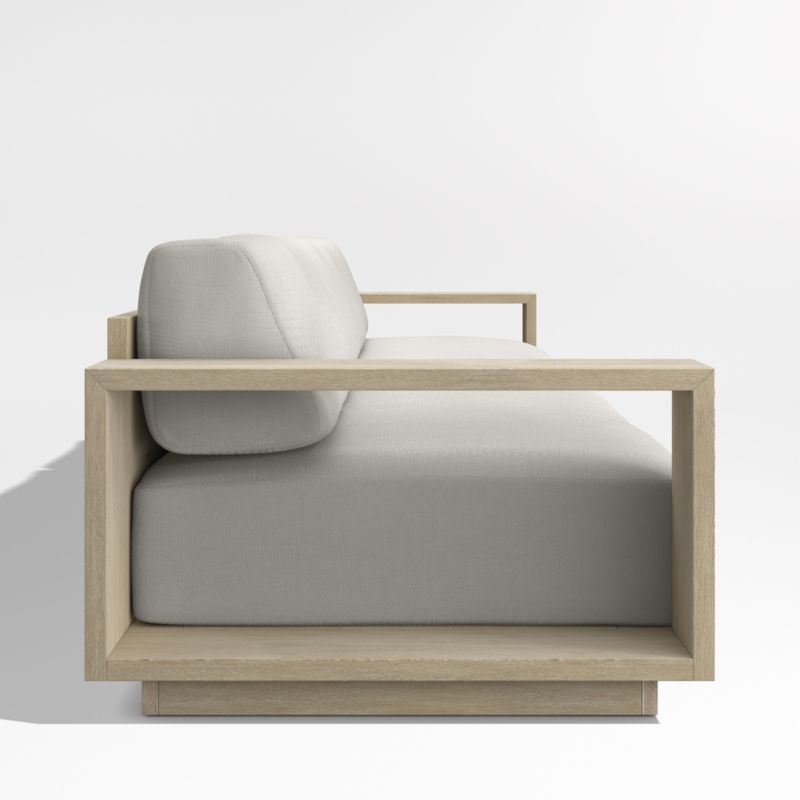 Mallorca 154" Wood 2-Piece Outdoor Sofa with Cast Silver Sunbrella ® Cushions - image 6 of 9