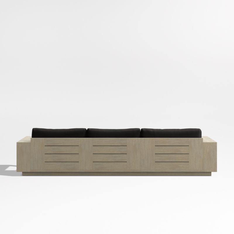 Mallorca Wood 2-Piece Left-Arm Chaise Outdoor Sectional Sofa with Canvas Black Sunbrella ® Cushions - image 10 of 12