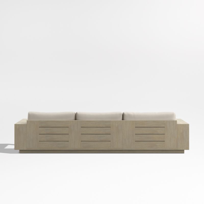 Mallorca Wood 2-Piece Left-Arm Chaise Outdoor Sectional Sofa with Canvas Flax Sunbrella ® Cushions - image 10 of 12