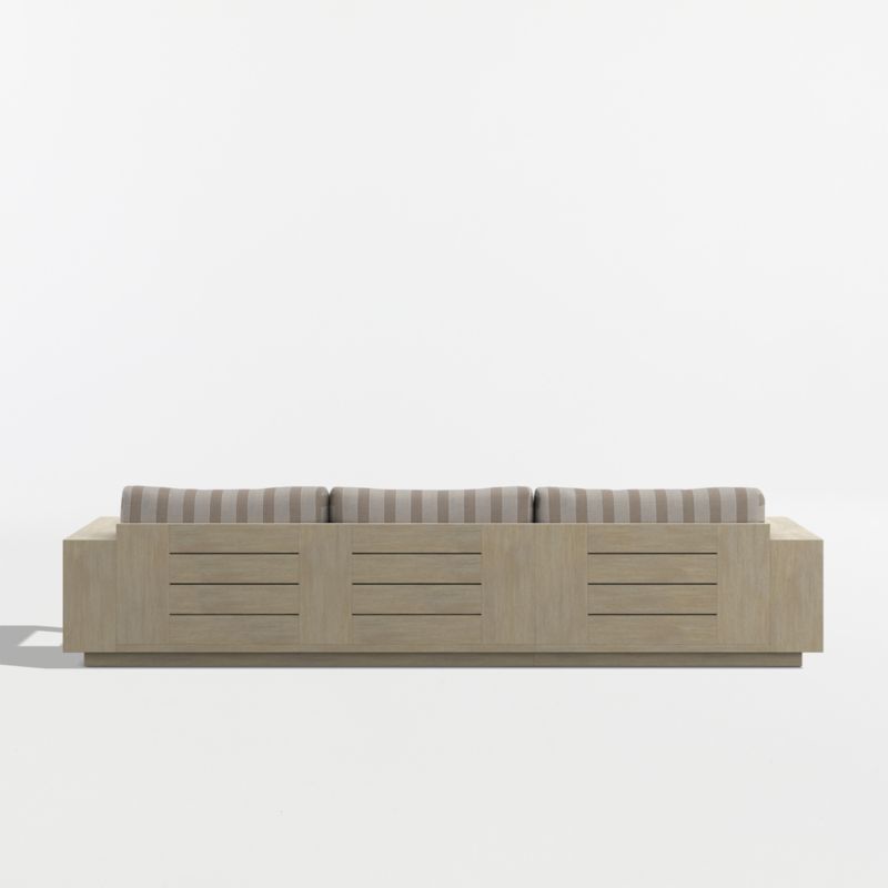 Mallorca Wood 2-Piece Left-Arm Chaise Outdoor Sectional Sofa with Range Dune Stripe Sunbrella ® Cushions - image 10 of 11