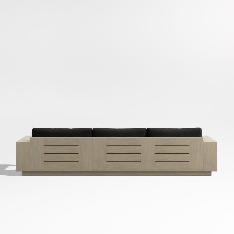 Mallorca Wood 2-Piece Right-Arm Chaise Outdoor Sectional Sofa with Canvas Black Sunbrella ® Cushions - image 10 of 11