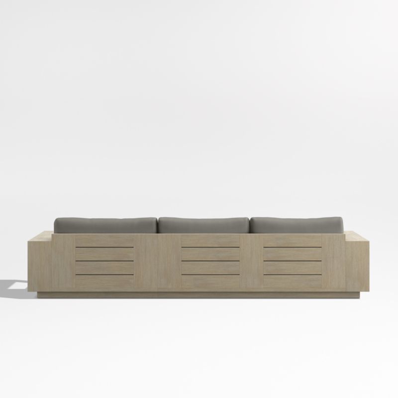 Mallorca Wood 2-Piece Right-Arm Chaise Outdoor Sectional Sofa with Canvas Charcoal Sunbrella ® Cushions - image 10 of 11